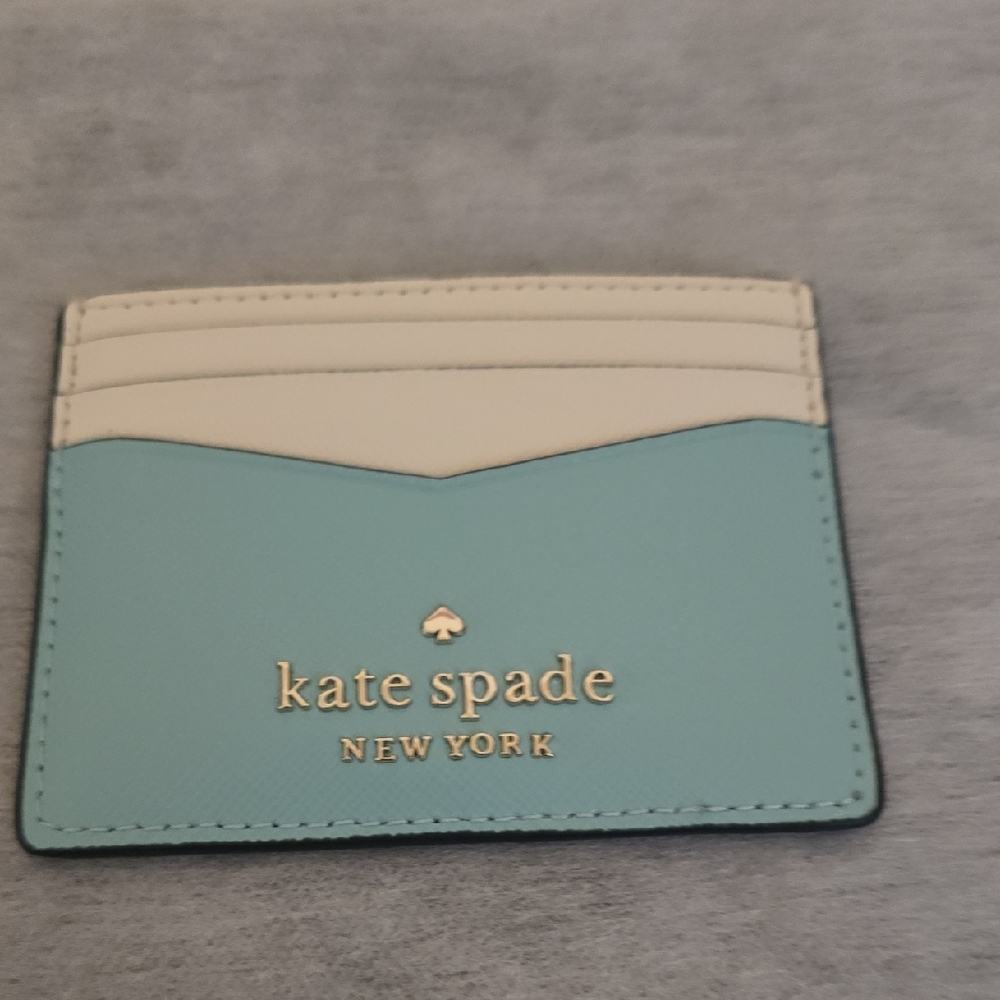 kate spade Blue and Cream Card Holder